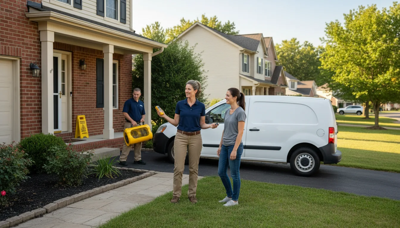 Residential water damage restoration in Edwards, MS